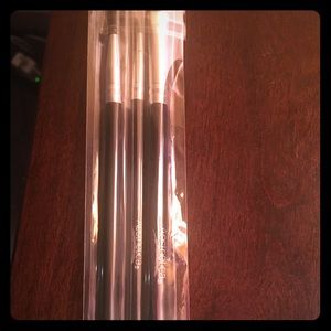 New 3pk Aesthetica brow, liner, shadow brushes.